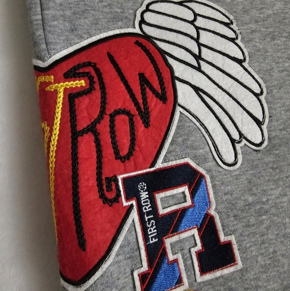 First Row Streetwear Flying Heart Graphic Gray Sweatpant Joggers - Picture 13 of 16